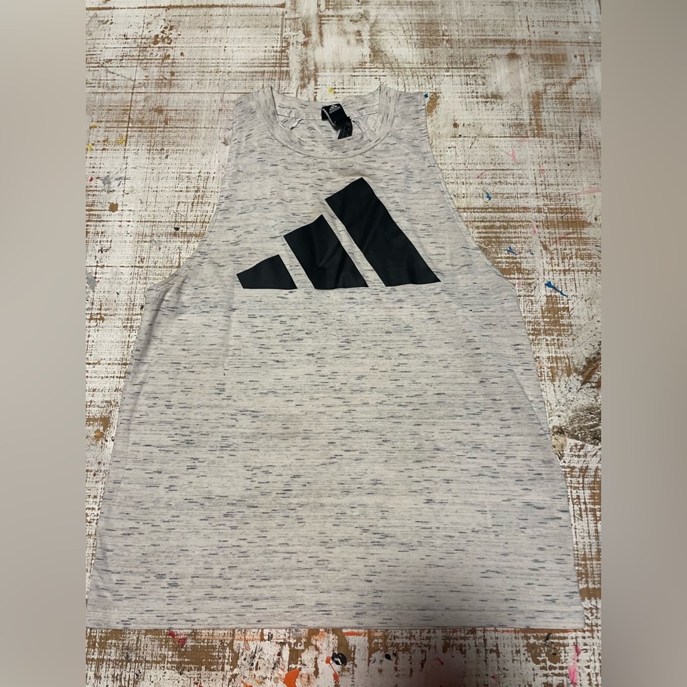White Adidas tank top